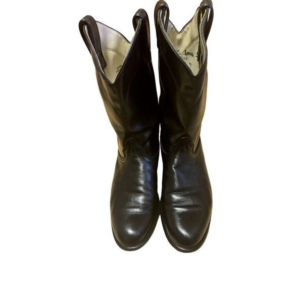 LAREDO WESTERN COWBOY BLACK MENS 9D BOOTS Made In The USA - Picture 1 of 6
